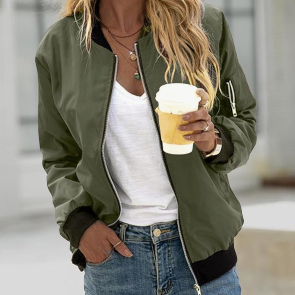 Rewind Olive Bomber Jacket